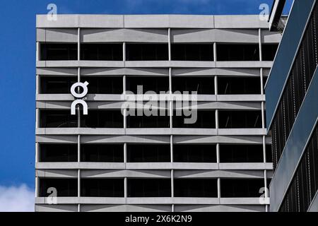 Geschäftshaus an der AG, Zürich, Schweiz Stockfoto