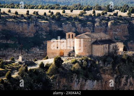 Kapelle San Frutos, in der Nähe von Sepulveda, Segovia, Spanien Stockfoto