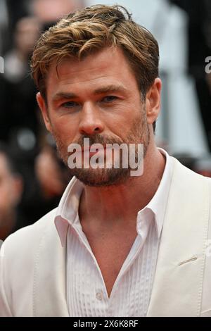 Cannes, Frankreich. Mai 2024. Chris Hemsworth besuchte die Premiere des Films Mad Max Furiosa während des 77. Filmfestivals in Cannes am 15. Mai 2024. Foto: Julien Reynaud/APS-Medias/ABACAPRESS. COM Credit: Abaca Press/Alamy Live News Stockfoto