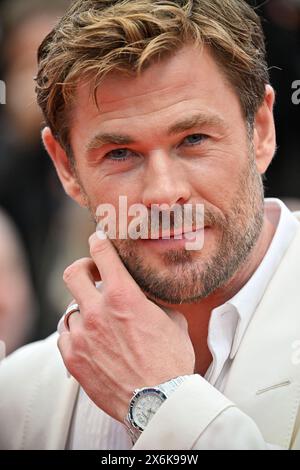 Cannes, Frankreich. Mai 2024. Chris Hemsworth besuchte die Premiere des Films Mad Max Furiosa während des 77. Filmfestivals in Cannes am 15. Mai 2024. Foto: Julien Reynaud/APS-Medias/ABACAPRESS. COM Credit: Abaca Press/Alamy Live News Stockfoto