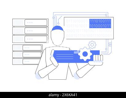 AI-unterstützte Predictive Modeling abstrakte Konzeptvektorillustration. Stock Vektor