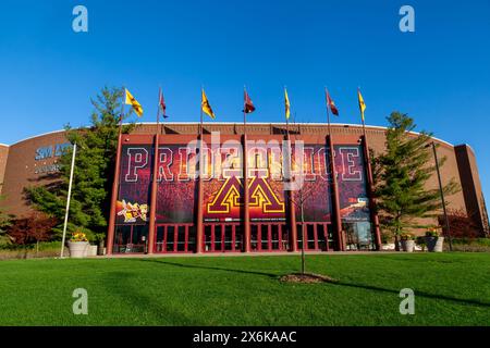 3M Arena in Mariucci, Heimstadion von Gopher Hockey an der University of Minnesota Stockfoto