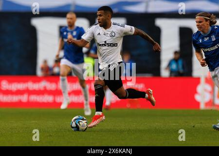 Posen, Polen. Mai 2024. Jürgen Elitim von Legia Warszawa wurde während des PKO BP Ekstraklasa-Spiels zwischen Lech Poznan und Legia Warszawa im Enea Stadium gesehen. Endpunktzahl: Lech Poznan 1:2 Legia Warszawa. (Foto: Maciej Rogowski/SOPA Images/SIPA USA) Credit: SIPA USA/Alamy Live News Stockfoto