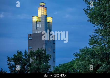 Albinmüller Tower im Stadtpark Rotehorn, Magdeburg, Sachsen-Anhalt, Deutschland Stockfoto