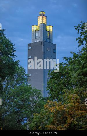 Albinmüller Tower im Stadtpark Rotehorn, Magdeburg, Sachsen-Anhalt, Deutschland Stockfoto