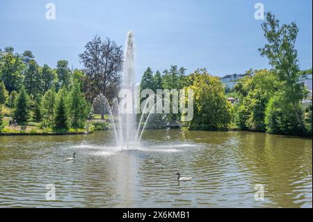 Kurpark in Bad Schwalbach, Rheingau, Taunus, Hessen, Deutschland Stockfoto