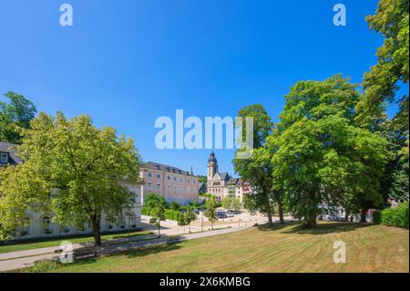 Kurpark in Bad Schwalbach, Rheingau, Taunus, Hessen, Deutschland Stockfoto