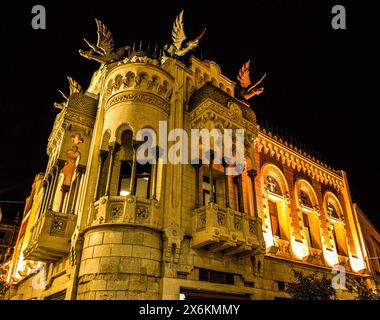 Casa de los Dragones (1897) in Plaza de los Reyes, Ceuta, Straße von Gibraltar, Spanien Stockfoto