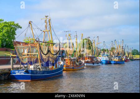 Fischerhafen Greetsiel, Krummhörn, Ostfriesland, Niedersachsen, Deutschland Stockfoto