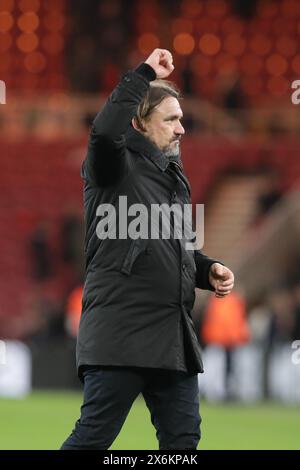 Manager von Leeds, Daniel Farke – Middlesbrough gegen Leeds United, Sky Bet Championship, Riverside Stadium, Middlesbrough, Großbritannien – 22. April 2024 nur redaktionelle Verwendung – es gelten Einschränkungen von DataCo Stockfoto