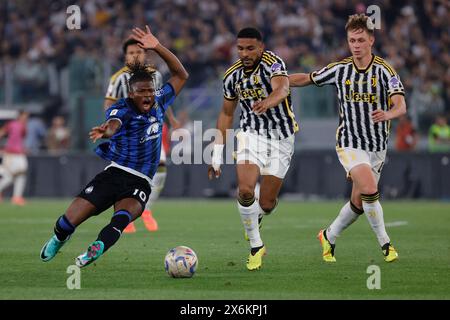 Rom, Latium, Italien. Mai 2024. Während des Coppa Italia Finalspiels zwischen Atlanta BC und Juventus im Stadio Olimpico am 15. Mai 2024 in Rom, Italien. (Kreditbild: © Ciro de Luca/ZUMA Press Wire) NUR REDAKTIONELLE VERWENDUNG! Nicht für kommerzielle ZWECKE! Stockfoto