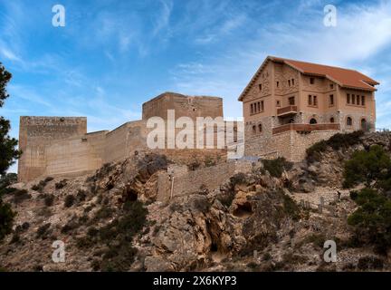 Die Ruinen der Burg Mola, Novelda Stockfoto