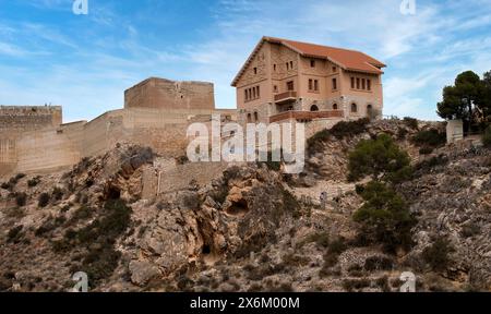 Die Ruinen der Burg Mola, Novelda Stockfoto