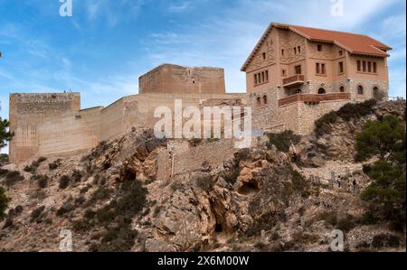 Die Ruinen der Burg Mola, Novelda Stockfoto