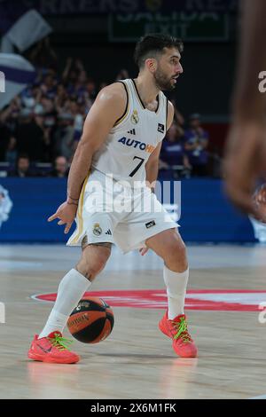 Facundo Campazzo von Real Madrid während des 1. Viertelfinalspiels der Liga Endesa ACB zwischen Real Madrid und Gran Canaria im Wizink Center am Mai Stockfoto