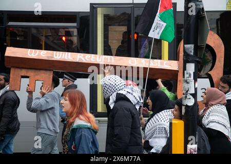 März der Freiheit für Palästina, Manchester, 15-05-24 Stockfoto