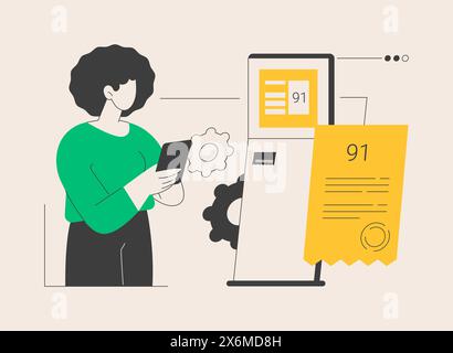 Electronic Queuing System abstrakte Konzept Vektor-Illustration. Stock Vektor