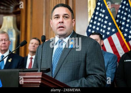 Washington, Usa. Mai 2024. Der US-Repräsentant Anthony D'Esposito (R-NY) sprach auf einer Pressekonferenz der Police Week im US-Kapitol. Quelle: SOPA Images Limited/Alamy Live News Stockfoto