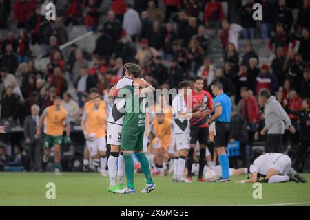 Curitiba, Brasilien. Mai 2024. Danubio schlägt Furacão im Rückspiel der Copa Sudamericana 2024. Mario Celso Petraglia Stadion in Curitiba, Paraná. Quelle: Reinaldo Reginato/FotoArena/Alamy Live News Stockfoto