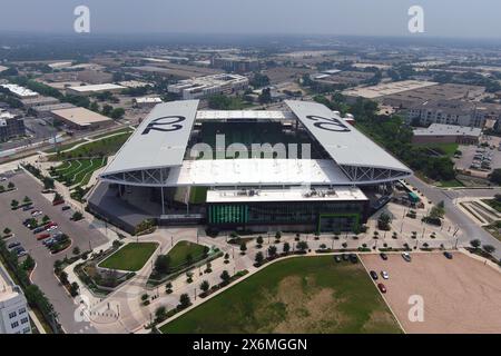 Allgemeine Luftaufnahme des 2. Quartals-Stadions, Mittwoch, 8. Mai 2024, in Austin, Text Stockfoto