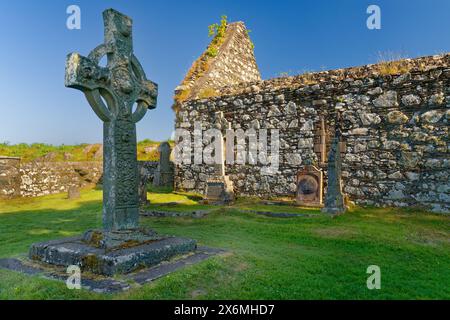 Großbritannien, Schottland, Island of Islay, das berühmte Kildalton High Cross im Süden der Insel Stockfoto