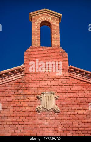 CAL Clarassó Kapelle, gegenwärtiges Tourismusbüro Santpedor, in der alten Fabrik von Cal Clarassó (Bages, Barcelona, ​​Catalonia, Spanien) Stockfoto