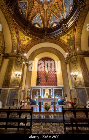 Kapelle des Santíssim (des Heiligen Sakraments) in der Kirche Sant Pere d'Or in Santpedor (Bages, Barcelona, ​​Catalonia, Spanien) Stockfoto