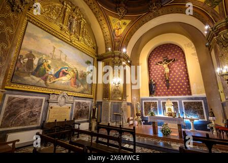 Kapelle des Santíssim (des Heiligen Sakraments) in der Kirche Sant Pere d'Or in Santpedor (Bages, Barcelona, ​​Catalonia, Spanien) Stockfoto