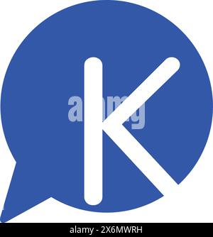 K-Brief mit Chat-Logo Stock Vektor