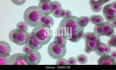 Medizinische Animation der Melanomkarzinomzellen Stockfoto