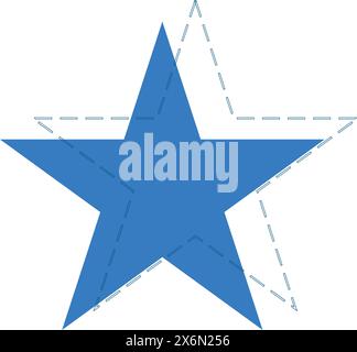 Geometrisches Sternsymbol mit gepunkteten Linien Stock Vektor