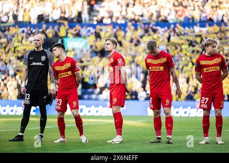 Broendby, Dänemark. Mai 2024. Die Spieler des FC Nordsjaelland treten für das 3F Superliga-Spiel zwischen Broendby IF und FC Nordsjaelland im Broendby Stadion in Broendby an. (Foto: Gonzales Photo/Alamy Live News Stockfoto