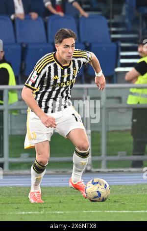 Roma, Italien. Mai 2024. Juventus' Kenan Yildiz im Finale des italienischen Pokals zwischen Atalanta und Juventus im Olympiastadion in Rom, Italien, am Mittwoch, den 15. Mai 2024. (Tano Pecoraro/LaPresse) Credit: LaPresse/Alamy Live News Stockfoto