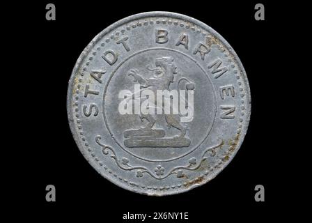 Stadt Barmen 50 Pfennig Stockfoto