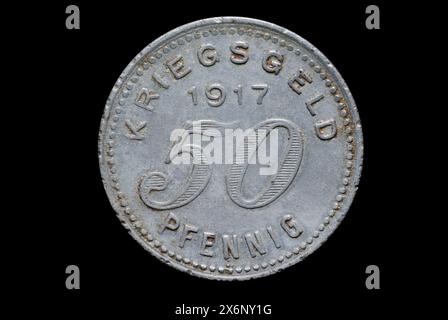 Stadt Barmen 50 Pfennig Stockfoto