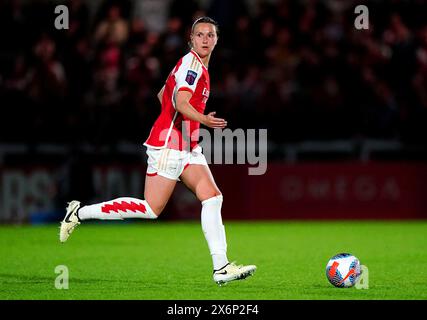 Aktenfoto vom 14.04.2024 von Arsenals Lotte Wubben-Moy. Die 25-Jährige war eine verlässliche Figur für Arsenal und hat ihren Platz in der Starting XI festigt, was den Gunners hilft, den Champions-League-Fußball für die nächste Saison zu sichern. Ausgabedatum: Donnerstag, 16. Mai 2024. Stockfoto