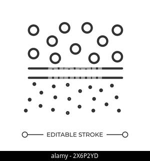 Lineares Symbol für Osmosefiltration Stock Vektor