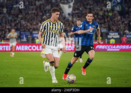 Rom, Italie. Mai 2024. Dusan Vlahovic (Juventus FC) während des Italienischen Cups, Coppa Italia, Finale des Fußballspiels zwischen Atalanta BC und Juventus FC am 15. Mai 2024 im Stadio Olimpico in Rom, Italien - Foto Morgese-Rossini/DPPI Credit: DPPI Media/Alamy Live News Stockfoto