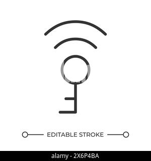 Symbol für Smart Lock linear Stock Vektor
