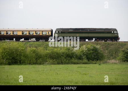 Diesellokomotive der Baureihe 47 Nr. 47773 (D1755) in Hatton Bank, Warwickshire, England, Großbritannien Stockfoto