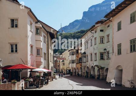 Neumarkt, Italien - 17. August 2023 : Neumarkt Stadtzentrum, ein Dorf in Südtirol in Norditalien Stockfoto