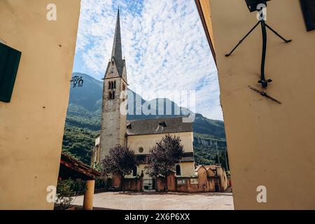 Neumarkt, Italien - 17. August 2023 : Neumarkt Stadtzentrum, ein Dorf in Südtirol in Norditalien Stockfoto