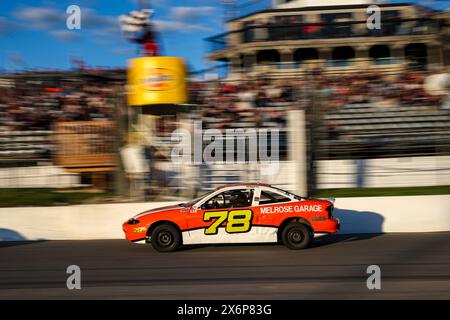 Delaware, Kanada. Am 10. Mai 2024 öffnet der Delaware Speedway die Türen für den Auftakt der 72. Staffel. Bone Stock Driver Justin Collver (78) von Lucan Ontar Stockfoto