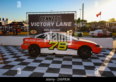 Delaware, Kanada. Am 10. Mai 2024 öffnet der Delaware Speedway die Türen für den Auftakt der 72. Staffel. Bone Stock Driver Justin Collver (78) von Lucan Ontar Stockfoto