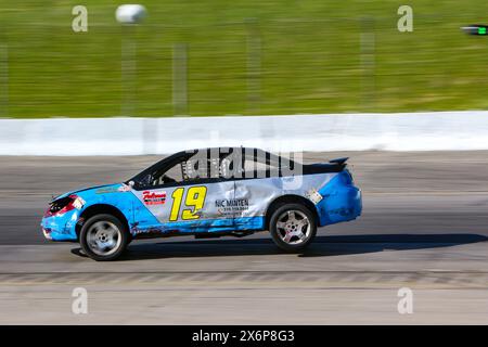 Delaware, Kanada. Am 10. Mai 2024 öffnet der Delaware Speedway die Türen für den Auftakt der 72. Staffel. Bone Stock Driver Michael Verberne (19) aus Strathroy Stockfoto