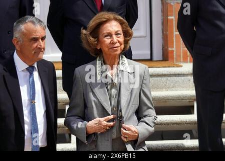 Madrid, Spanien. Mai 2024. Königin Sofia während einer Audienz zur Förderung der Jugendwachschule „Duque de Ahumada“ in Madrid, 16. Mai 2024 Credit: CORDON PRESS/Alamy Live News Stockfoto