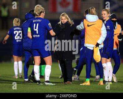 Aktenfoto vom 03.02.2021 von Chelsea's Managerin Emma Hayes. Hayes ist seit 2012 für Chelsea verantwortlich. Ausgabedatum: Donnerstag, 16. Mai 2024. Stockfoto