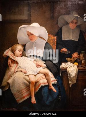 Henriette Browne, die Schwestern der Barmherzigkeit, 1859, Öl auf Leinwand, Hamburger Kunsthalle, Hamburgo. Stockfoto