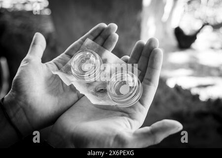 Destilliertes Cannabisharz, mallorca, balearen, spanien. Stockfoto