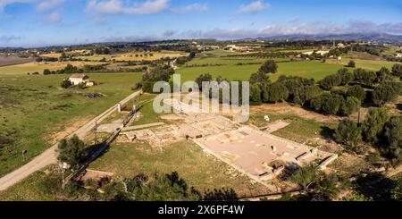 Basilika von Son Peretó des paläochristlichen Kultes, archäologische Stätte von Son Peretó, Manacor, Mallorca, Balearen, Spanien. Stockfoto